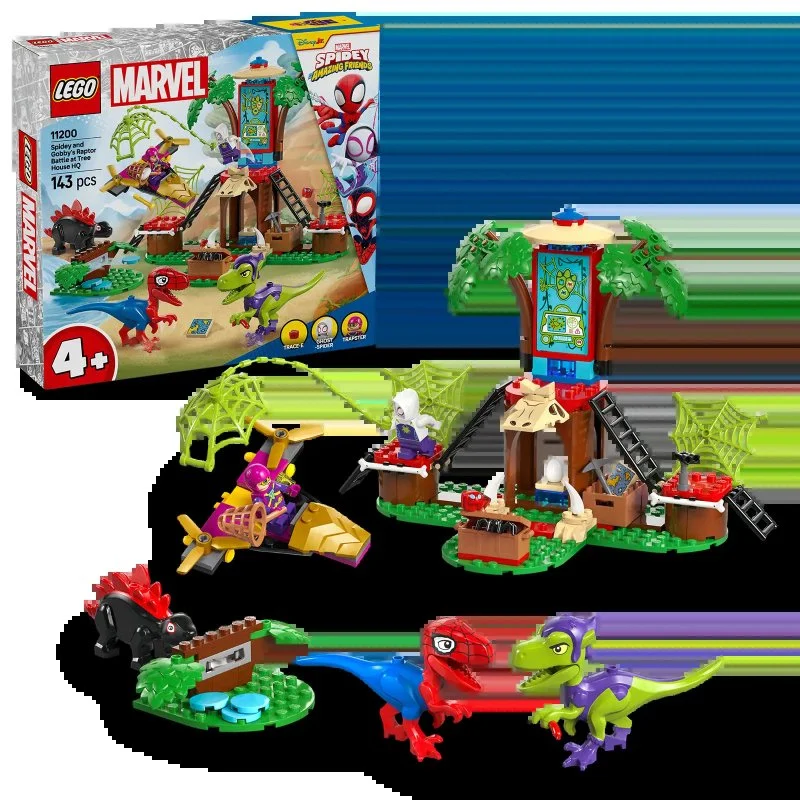 Marvel Spidey and His Amazing Friends 11200 Spidey, Gobby and the Raptor Battle at the Treehouse Base