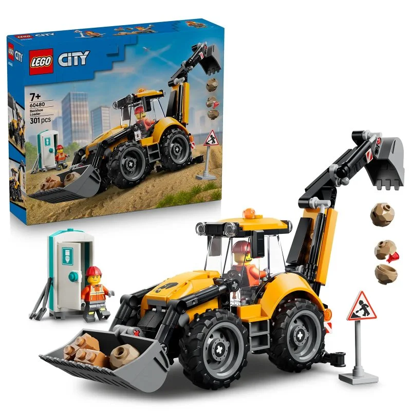 City 60480 Yellow Loader with Excavator