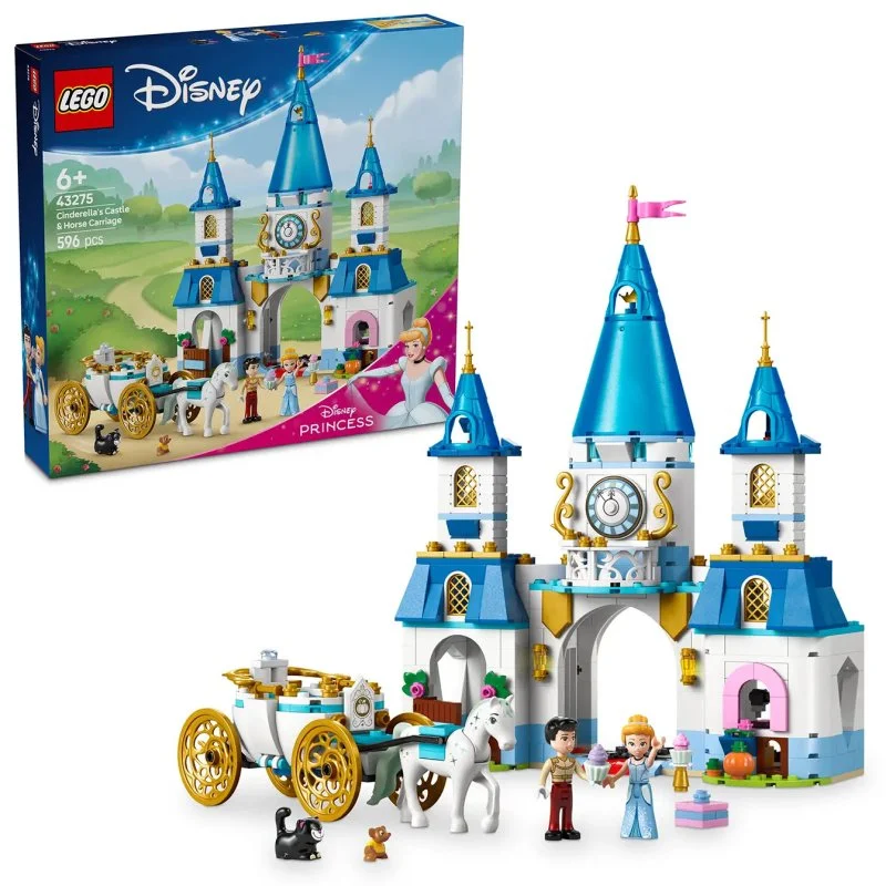 Disney Princess 43275 Cinderella's Castle and Carriage with Horses