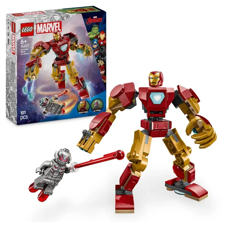 Marvel 76307 Iron Man in a robotic suit vs. Ultron