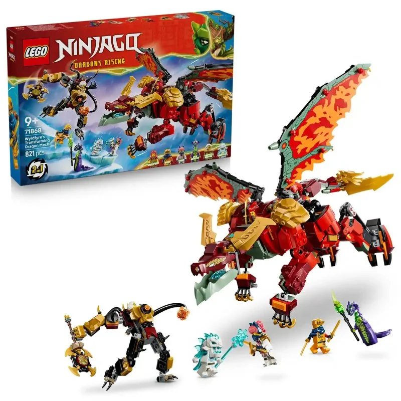 NINJAGO® 71868 Wyldfyre and Transforming Dragon Suit