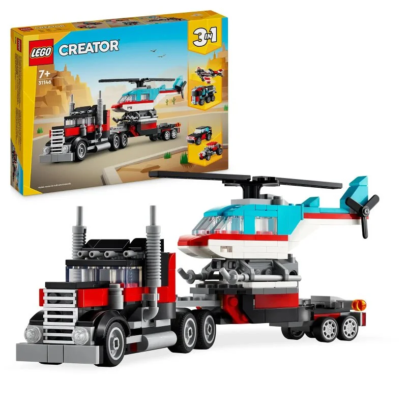 Creator 3-in-1 31146 Flatbed Truck and Helicopter