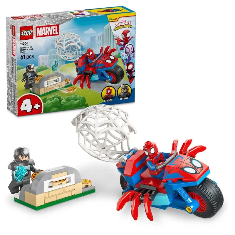 Marvel 11206 Spidey on Motorcycle vs. Rhino