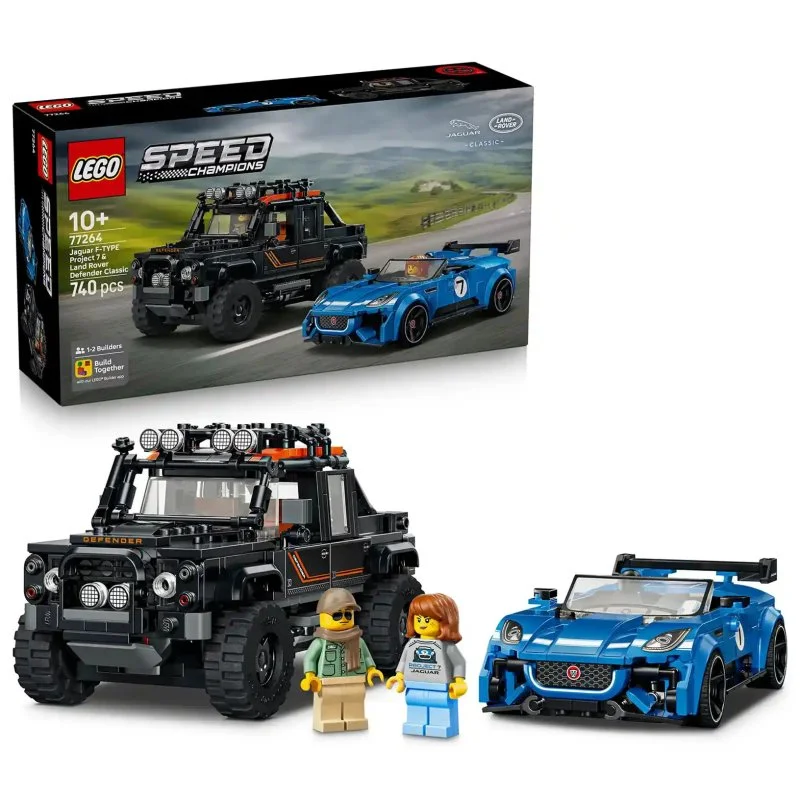 Speed Champions 77264 Jaguar Project 7 and Land Rover Defender