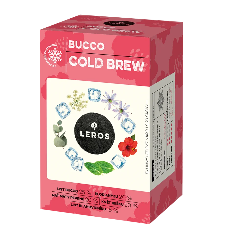 LEROS Bucco Cold Brew Herbal Blend - Infusion Bags (20 x 1.5 g) - for Iced Tea Preparation