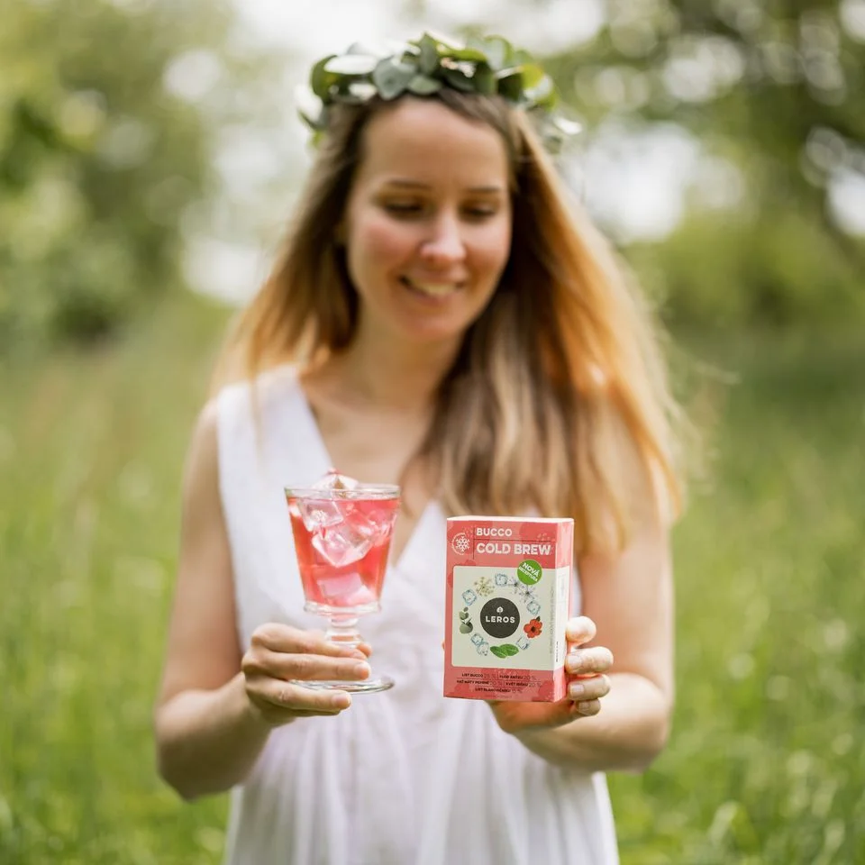 LEROS Bucco Cold Brew Herbal Blend - Infusion Bags (20 x 1.5 g) - for Iced Tea Preparation