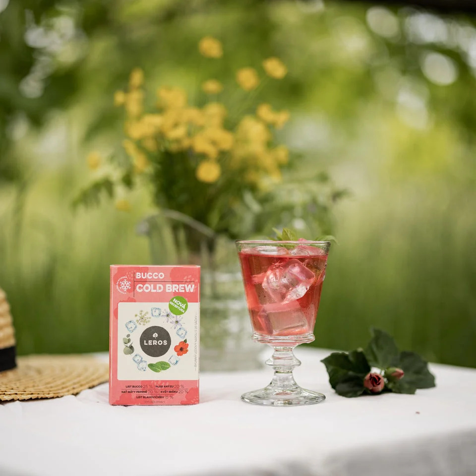 LEROS Bucco Cold Brew Herbal Blend - Infusion Bags (20 x 1.5 g) - for Iced Tea Preparation