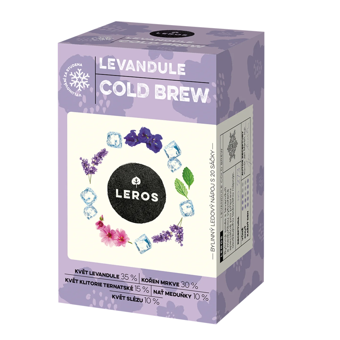 LEROS Lavender Cold Brew Herbal Blend - infusion bags (20 x 1.2 g) - for preparing iced tea