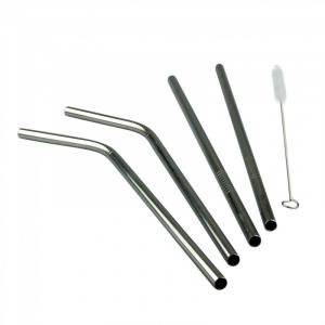 Set of stainless steel straws with brush (4 1 pcs)