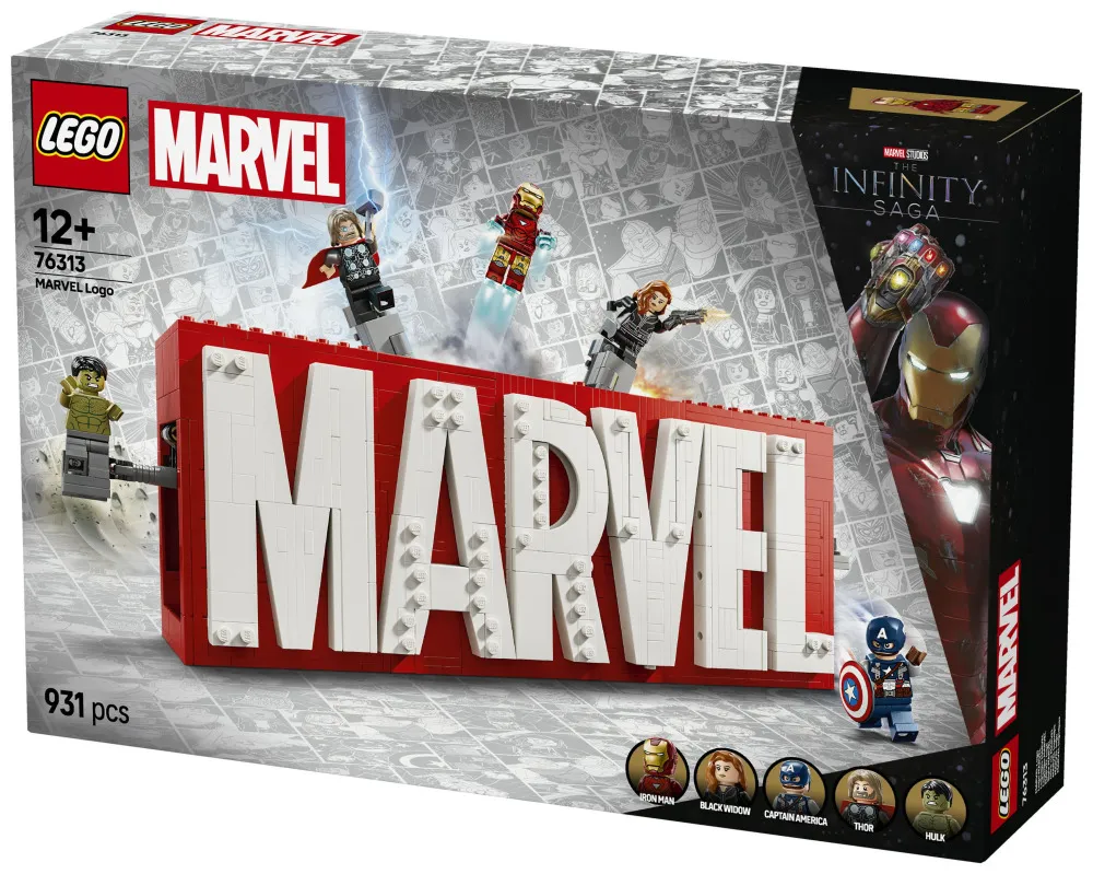 Marvel 76313 MARVEL Logo and Minifigures