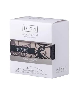 Millefiori Icon Textil Floral Vanilla and Wood car fragrance
