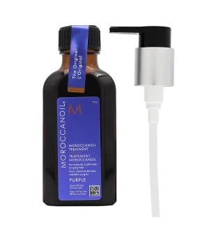 Moroccanoil Treatment Purple Hair Oil for Blonde, Lightened or Silver Hair