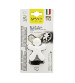Mr&Mrs Fragrance Big Joy Citrus Woods car air freshener white