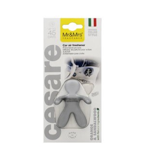 Cesare Orange & Sandalwood Car Fragrance Silver