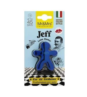 Mr&Mrs Fragrance Jeff Chrome Lotus Flowers car fragrance blue
