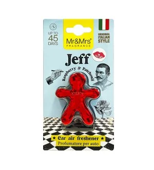 Mr&Mrs Fragrance Jeff Chrome Raspberry & Patchouli car fragrance red
