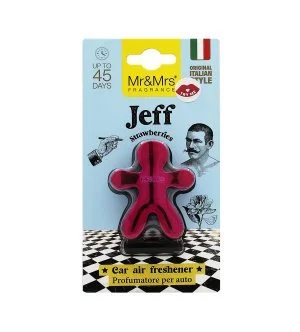 Mr&Mrs Fragrance Jeff Chrome Strawberries car air freshener fuchsia