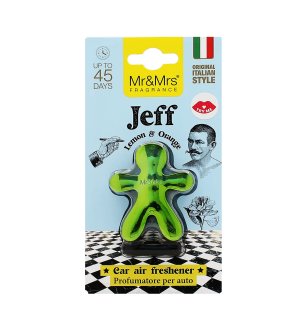 Jeff Lemon & Orange car air freshener green