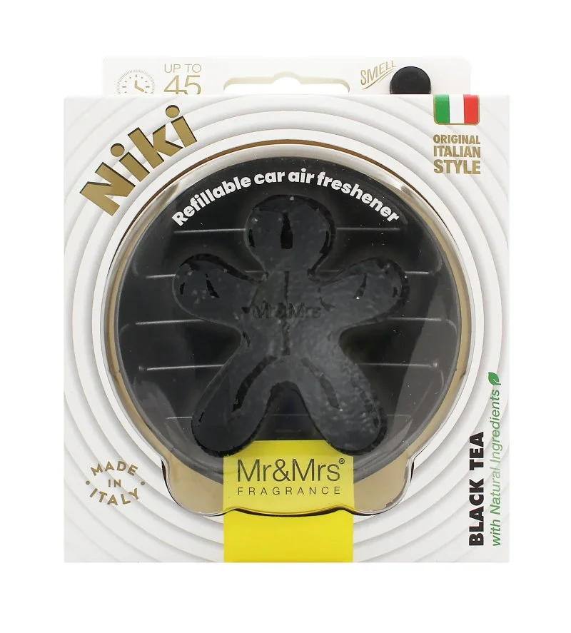 Niki Black Leather Black Tea Car Fragrance