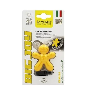 Mr&Mrs Fragrance Big Joy Vanilla Yellow Car Air Freshener