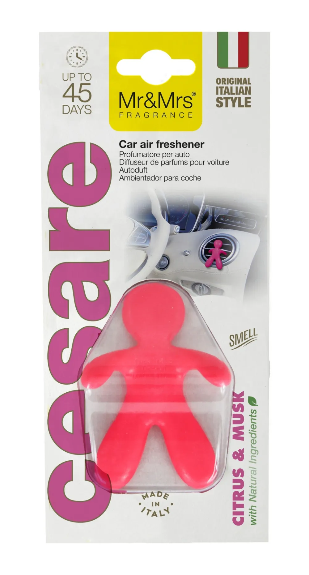 Cesare Citrus & Musk car fragrance Mr&Mrs Fragrance Cesare Citrus & Musk vůně do auta
