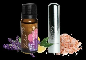 Natasha Aromatherapy Set with Inhaler - Relax - Calming Lavender and Lemon