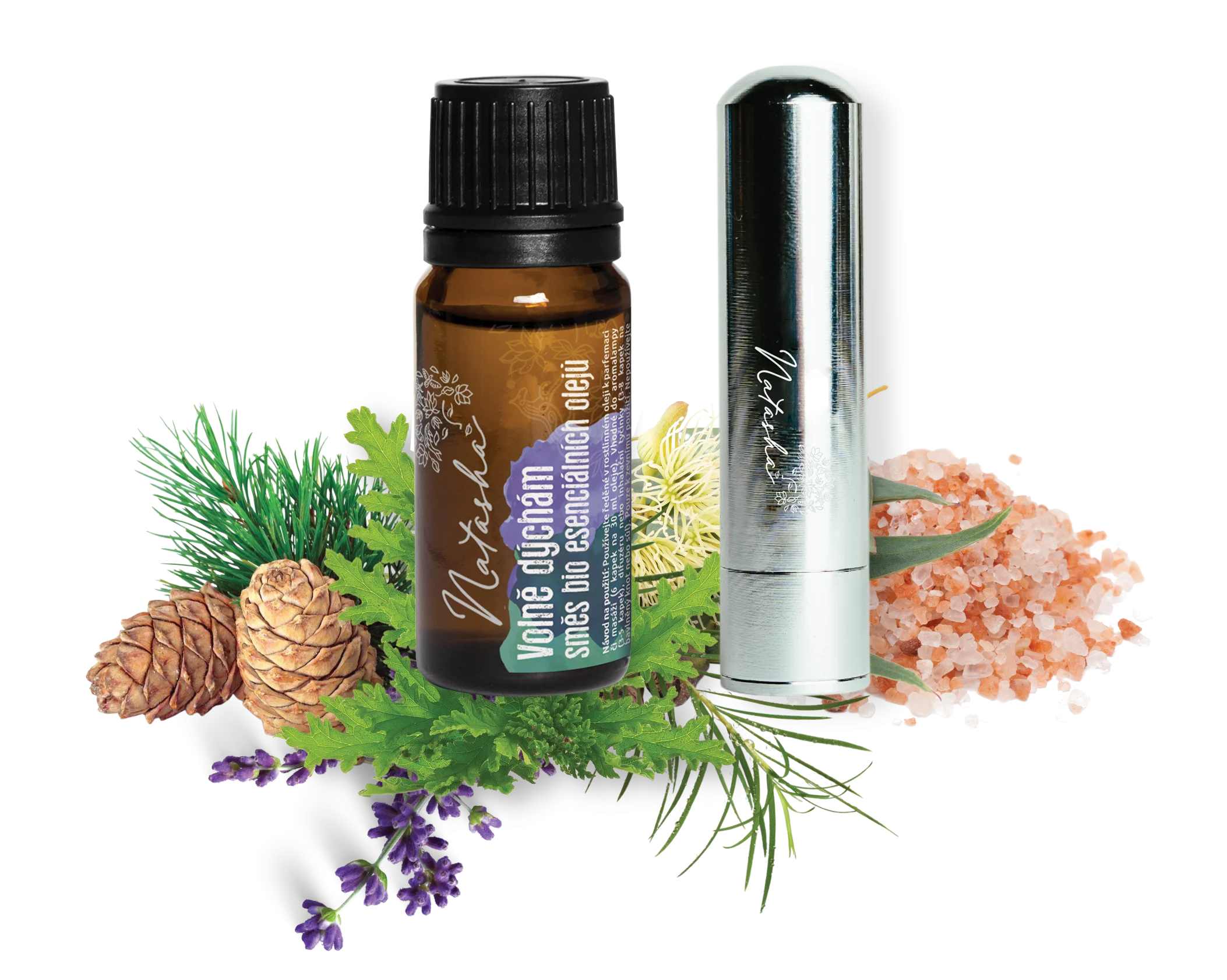 Natasha Aroma Set with Inhaler - Breathe Freely - Helper for a Stuffy Nose