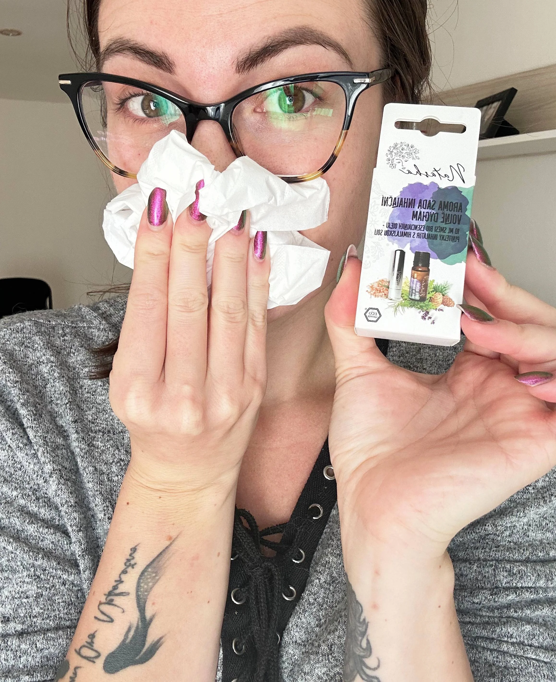 Natasha Aroma Set with Inhaler - Breathe Freely - Helper for a Stuffy Nose