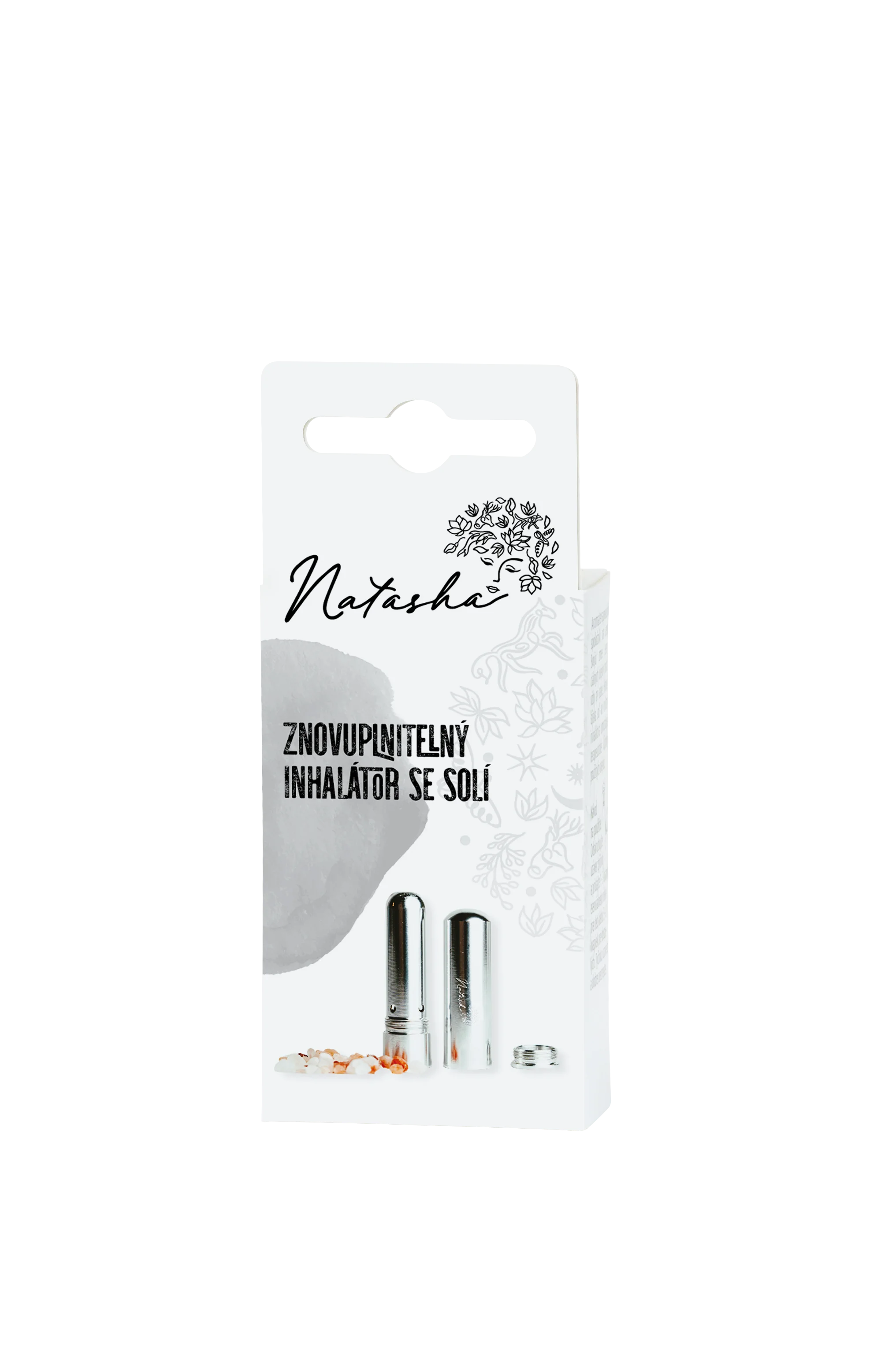 Natasha Refillable Metal Salt Inhaler (1 pc) - Practical and Elegant
