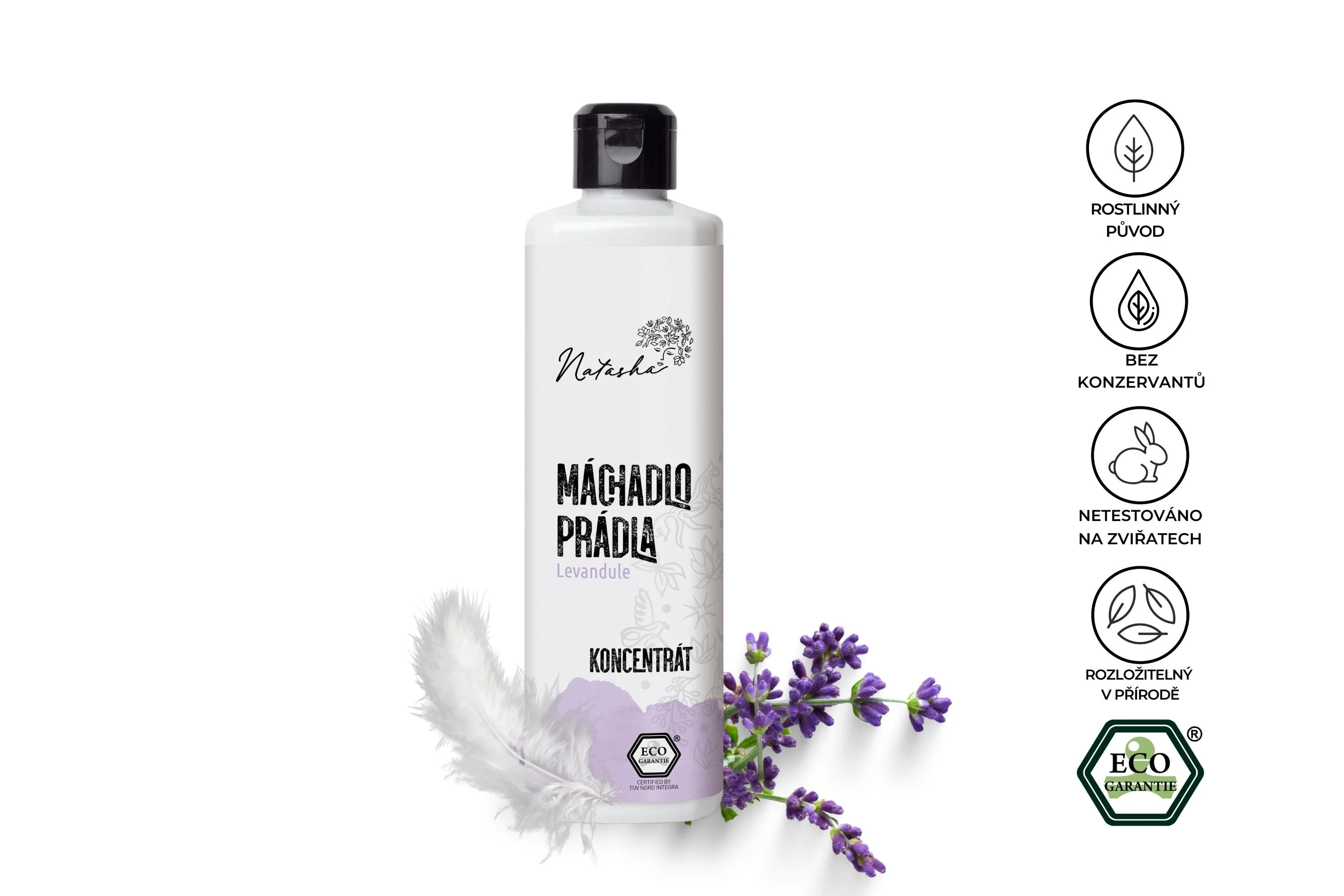 Natasha Laundry Rinse Lavender - Concentrate 500 ml - Protects Clothes and Your Skin