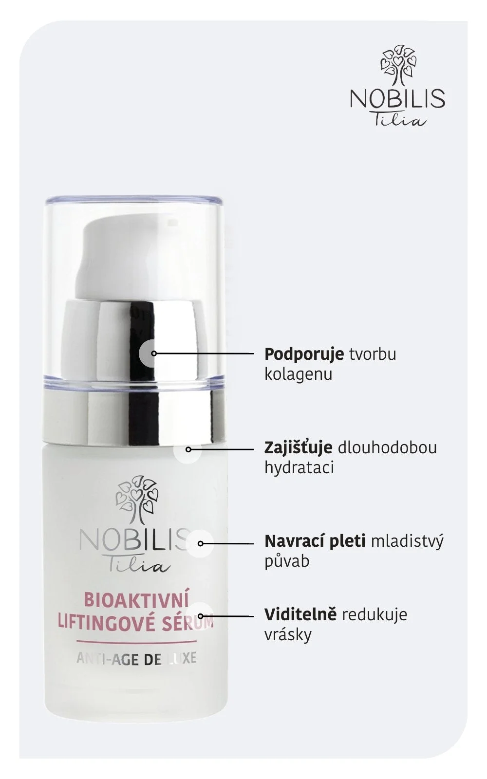 Nobilis Tilia Bioactive Lifting Serum (15 ml) - for Mature Skin and Pigmentation Spots
