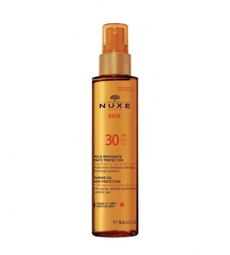 Sun Bronzing Tanning Oil for Face and Body SPF 30 150 ml