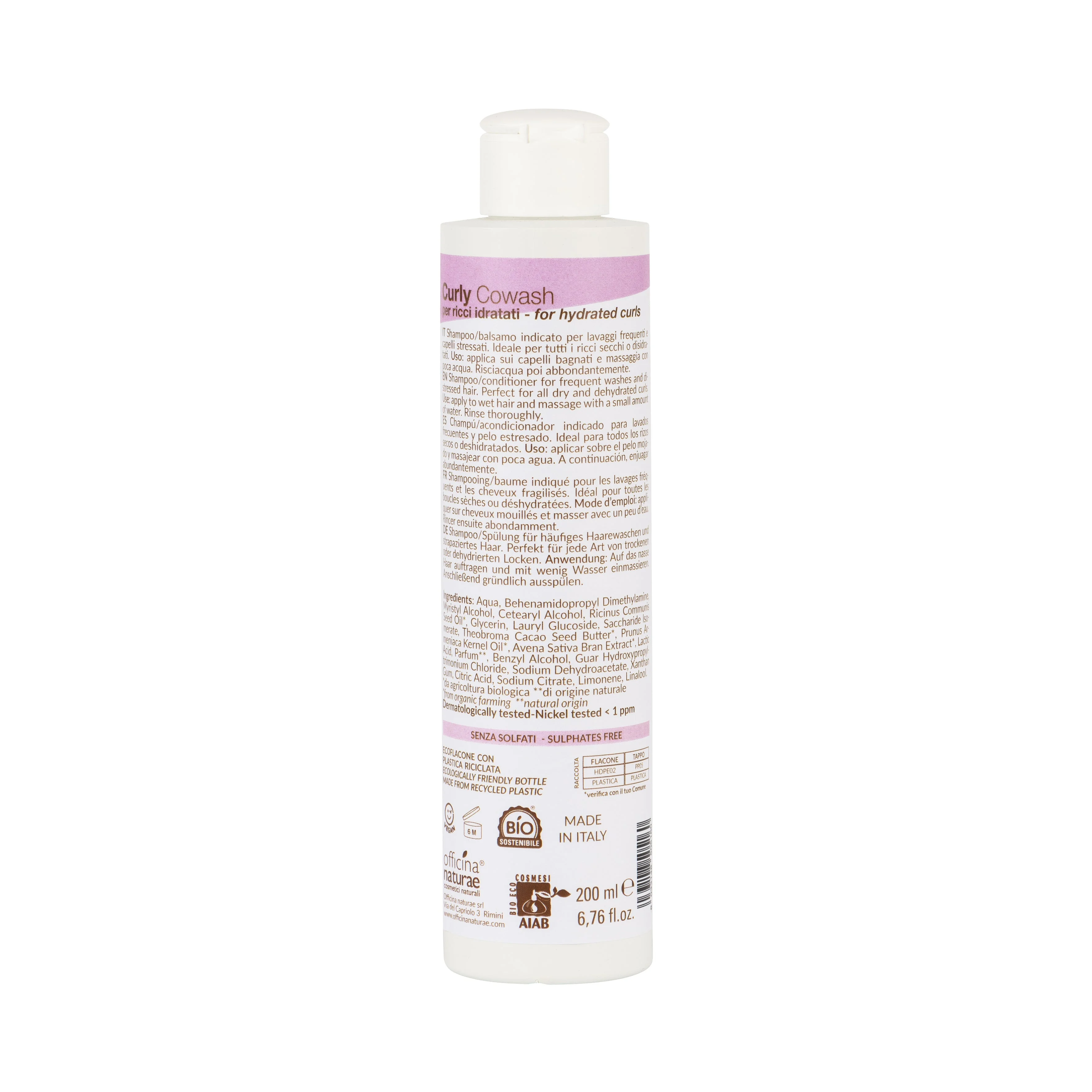 Officina Naturae Hydrating Co-Wash for Curly Hair (200 ml) - for soft, shiny and easy-to-manage hair