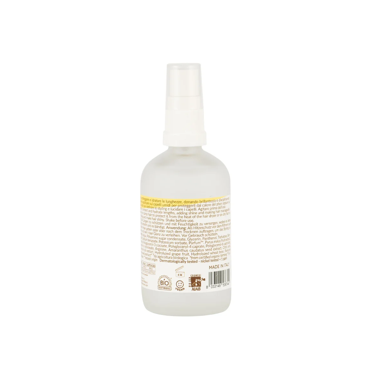Officina Naturae Nourishing Heat Protectant Hair Spray (100 ml) - protects, hydrates and adds shine