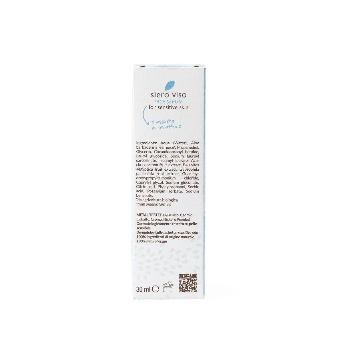 Officina Naturae Facial Serum for Sensitive Skin (30 ml) - Soothes Reactive Skin