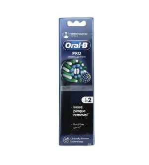 Oral-B Pro Cross Action Replacement Brush Heads 2 pcs Black