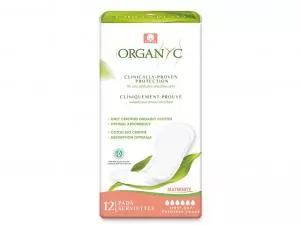Organyc Postpartum Maternity Pads (12 pcs) - 100% organic cotton, 6 drops