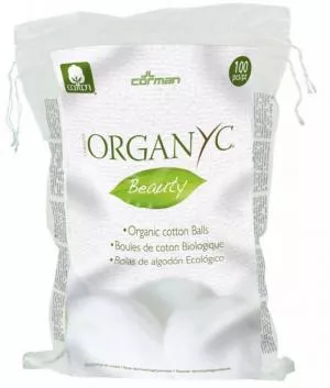 Organyc Exfoliating cotton balls (100 pcs) - 100% organic cotton