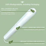 Organyc Tampons with applicator Regular (16 pcs) - 100% bio-cotton, 2 drops