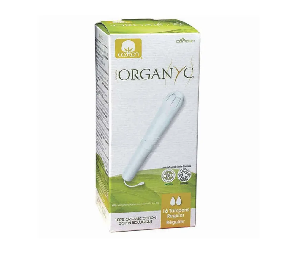 Organyc Tampons with applicator Regular (16 pcs) - 100% bio-cotton, 2 drops