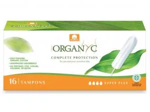 Organyc Super Plus Tampons (16 pcs) - 100% organic cotton, 4 drops