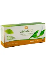 Organyc Super Plus Tampons (16 pcs) - 100% organic cotton, 4 drops