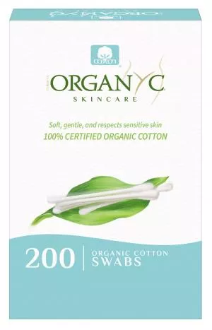 Organyc Ear cotton buds (200 pcs) - made of bio-cotton and recycled cardboard