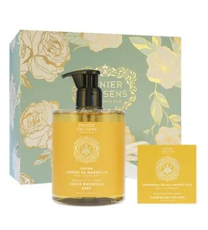 Panier Des Sens Regenerating Honey Gift Set Liquid Soap + Solid Shampoo for Dry Hair 75 g