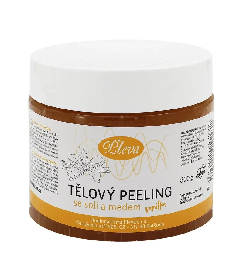 Exfoliating Body Scrub with Salt and Honey (Vanilla) 300 g