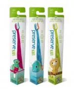 Preserve Children's toothbrush (soft) - green - made from recycled yoghurt cups