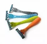Preserve Triple shaver (incl. 2 heads) - green - with 3 blades, made of recycled plastic