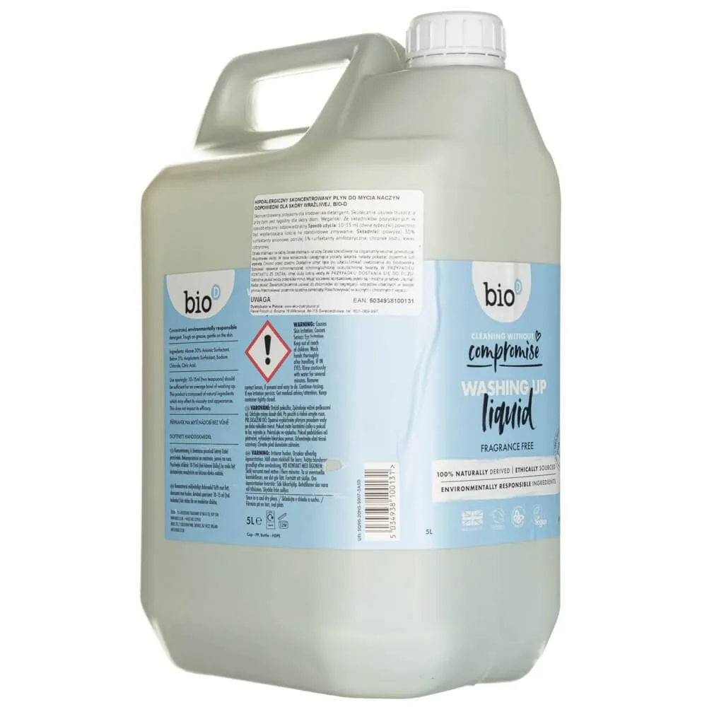 Bio-D Hypoallergenic dishwashing detergent and baby supplies - canister (5 L)