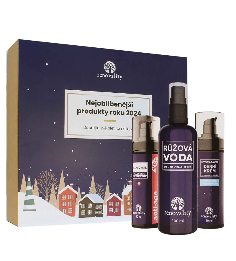 Original Series Most Popular Products of 2024 Bakuchiol Serum 30 ml + Rose Water 100 ml + Day Cream with Hyaluronic Acid