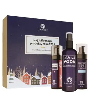 Renovality Original Series Most Popular Products of 2024 Bakuchiol Serum 30 ml + Rose Water 100 ml + Day Cream with Hyaluronic Acid